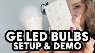 GE LED Color Changing LED Light Bulbs Remote Demo Review & Setup