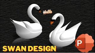 PowerPoint Art: Create An Animation 3D Swan Designs | How to Create an Animation 3D Swan.