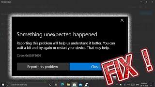 How do I fix error 0x803FB005 Code 0x803fb005 on Microsoft Store Solved