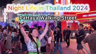 [4k ] Night Life Pattaya Walking Street Thailand 2024