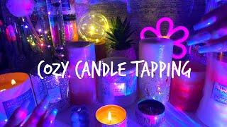 ASMR | COZY CANDLE TAPPING/SCRATCHING  ON 17 DIFFERENT TEXTURES