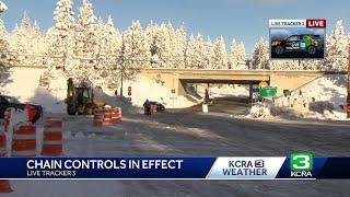 Northern California snow coverage | I-80 chain controls remain Saturday morning