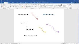 How to create dotted arrows in Word
