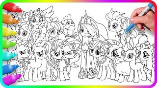 Coloring Pages MY LITTLE PONY - Friends Photo. How to COLOR My Little Pony. Easy Drawing Tutorial