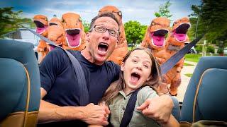 DINOSAURS ATTACKED DAD AT OUR POOL PARTY | The McCartys Jurassic Park adventure