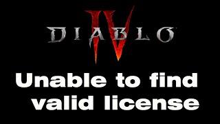 Diablo 4 unable to find valid license, diablo 4 code 300202 error