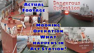 Mooring Operation | Aft Station | Brandnew fully loaded ship berthing | Life at sea S2ep03
