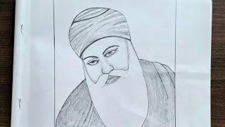 How to draw Guru Nanak Dev ji  | Guru Nanak Dev ji  drawing step by step | pencil Drawing tutorial