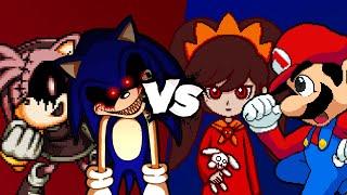 MUGEN Battle - Sonic.EXE/Amy.EXE vs Mario/Ashley