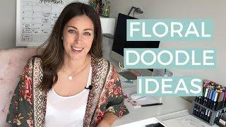 Easy Floral Doodles To Add To Your Calligraphy  | The Happy Ever Crafter