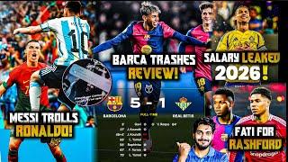 Barcelona vs Real Betis 5-1 Review, Messi trolled Ronaldo ? Ansu Fati leaving!  Ronaldo new contract