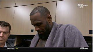 Postgame Interview | "Lakers defense is a problem without AD" - LeBron James in 1,500th career game