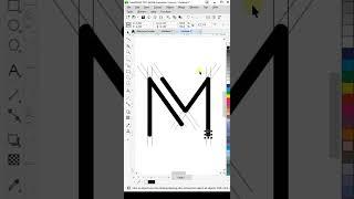 Letter M Logo Design in Coreldraw #shortvideo #shorts