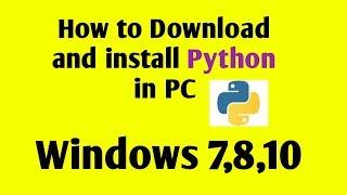 How to download and install python in PC(Windows 7,8,10) 32 bit or 64 bit (Tamil)