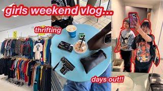 weekend vlog - sleepover, thrifting, shopping