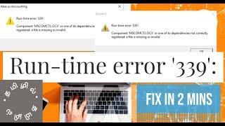 Run-time error '339': / MSCOMCTL.OCX || Fix in 2 mins || தமிழில் ||