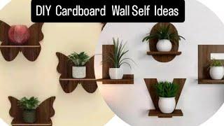 How to make wall shelf //cardboard wall shelf || home decor || diy wall shelf decor // Easy craft