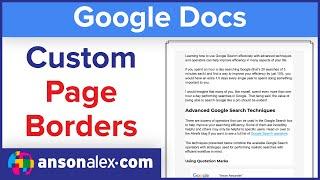 How to Add Custom Page Borders in Google Docs