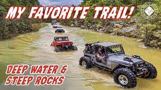 My Favorite Trail! Off-Roading at the Sand Mines | Deep Water and Steep Rocks!