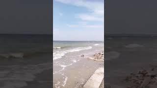 Море съела пляж в Коблево база Заря