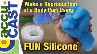 Introducing FUN Silicone, skin-safe silicone compatible with Accu-Cast alginate for lifecasting