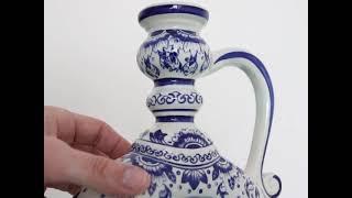 DELFT BLUE Porcelain VASE Very Rare Ceramic BOCH AMSTERDAM Dutch The Netherlands TRANSLUCENT