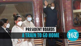 Watch: President Ram Nath Kovind boards special train to visit his village in UP