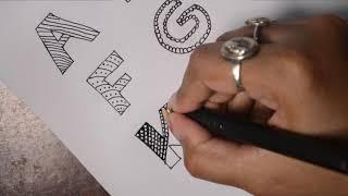 26 different patterns of zentangle art | alphabet doodle art zentangle patterns | doodle art