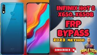 INFINIX HOT 8, HOT 8 Lit FRP BYPASS. ×650, x650b GOOGLE ACCOUNT REMOVE. 2023 METHOD. NO PC