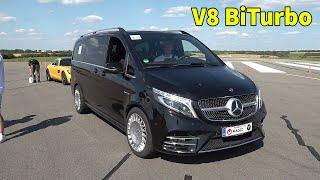 585HP Mercedes VITO V63 AMG 4.0L V8 BiTurbo GAD MOTORS - REVS & DRAG RACING!