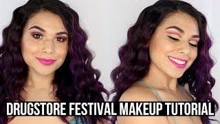 DRUGSTORE FESTIVAL MAKEUP TUTORIAL | BH Cosmetics Colour Festival Palette