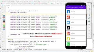 Custom ListView With CardView Layout In  Android Studio  Using a Java Programming Language?