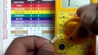 Resistor color code | How to find resistance using color code chart | Verified using multimeter