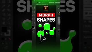 How to Morph Shapes in Illustrator #shorts #viral #logo #adobeillustrator #morph #graphicdesign