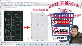 # Etabs Tutorial series 4 - Import Autocad Dxf file in to the Etabs( Method-2)