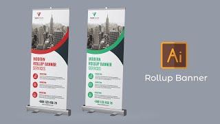How to create business roll up banner | Illustrator cc
