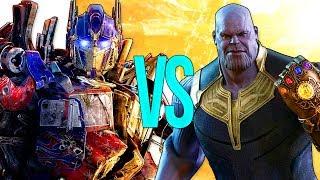 ТАНОС VS ТРАНСФОРМЕРЫ | СУПЕР РЭП БИТВА | Thanos Avengers ПРОТИВ Transformers Optimus