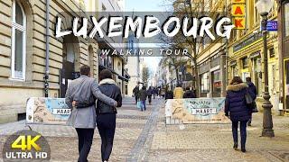 Luxembourg City Walking Street 2023 | 4K HDR 60 FPS