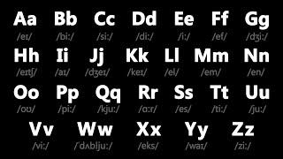 English Alphabet Pronunciation  Aa Bb Cc  Dark Mode