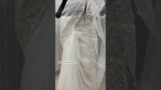 Bridal Sarees|White Saree|Available For Online Purchase|