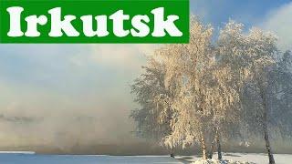 Ich bin gefroren im sibirischen Winter | Der Kälteeinbruch in Irkutsk | Mein Spaziergang am Ufer