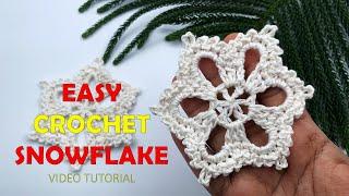 Crochet Snowflake Pattern Tutorial | Beautiful Winter Decoration Ideas