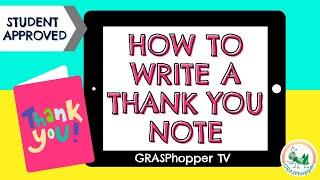 How to Write a Thank you Note for Kids in English