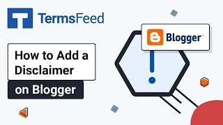 How to Add a Disclaimer page on Blogger