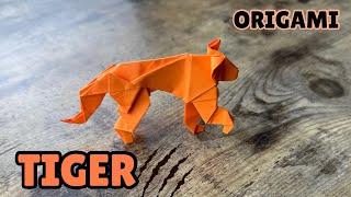 ORIGAMI TIGER TUTORIAL STEP BY STEP | HOW TO MAKE ORIGAMI TIGER | DIY ORIGAMI TIGER CRAFTING