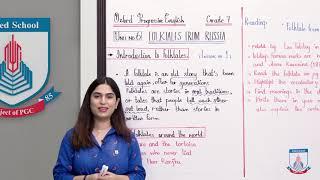 Class 7 - English - Unit 6 - Lecture 1 - Folk tales From Russia - Introductions - Allied Schools