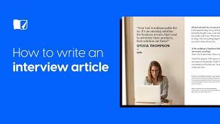 How To write an Interview Article | Flipsnack.com