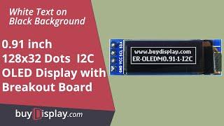 I2C White 0.91" inch OLED Display Module 128x32 for Arduino,Raspberry Pi