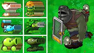 PVZ 1 Hybrid Challenge - 5 All Hybrid Peashooters Vs 1 Ultra Giga Gargantuar + EXTRA - Who Will Win?