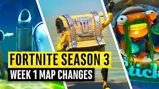 Fortnite | All Season 3 Map Updates and Hidden Secrets! WEEK 1